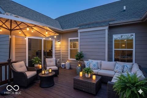 Outdoor living area at 5828 Sunnyvalle Drive, Bargersville, IN