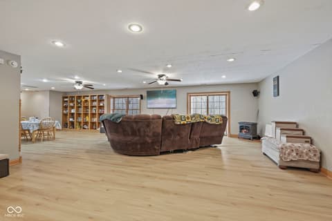 Living room at 7032 S Burch Road, Bloomington, IN