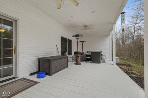 Outdoor living area at 7032 S Burch Road, Bloomington, IN