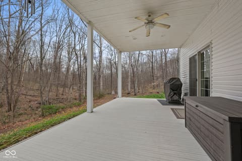 Outdoor living area at 7032 S Burch Road, Bloomington, IN