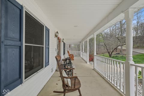Outdoor living area at 7032 S Burch Road, Bloomington, IN