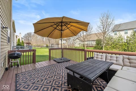 Outdoor living area at 14416 Chapelwood Lane, Fishers, IN
