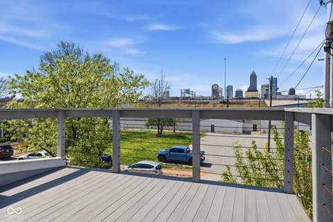Outdoor living area at 131 Herman Street, Indianapolis, IN