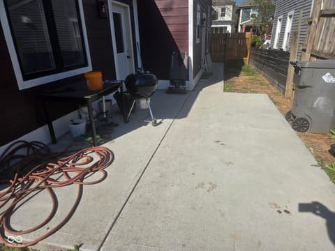 Outdoor living area at 1335 Union Street, Indianapolis, IN