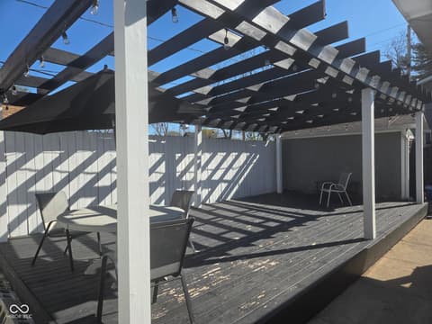 Outdoor living area at 1331 Union Street, Indianapolis, IN