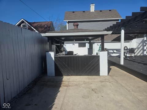 Outdoor living area at 1331 Union Street, Indianapolis, IN