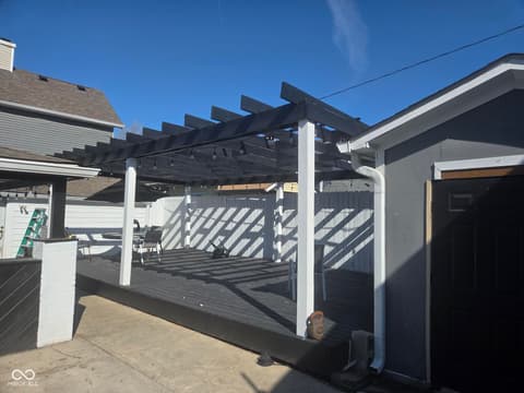 Outdoor living area at 1331 Union Street, Indianapolis, IN