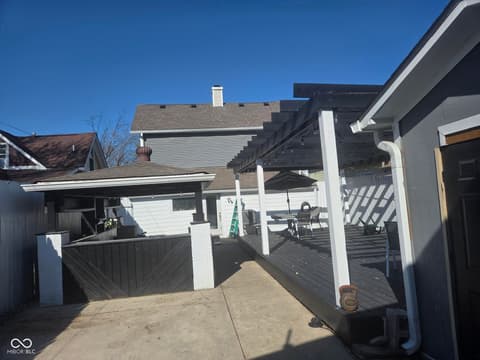 Outdoor living area at 1331 Union Street, Indianapolis, IN