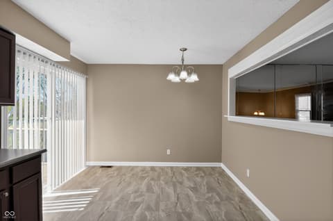 Dining room at 607 Rahkewood Drive, Indianapolis, IN