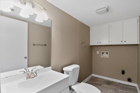 Bathroom at 607 Rahkewood Drive, Indianapolis, IN