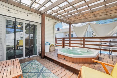 Outdoor living area at 1018 Albany Street, Indianapolis, IN