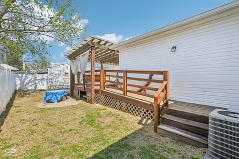 Outdoor living area at 1018 Albany Street, Indianapolis, IN