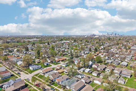 Aerial view at 1018 Albany Street, Indianapolis, IN