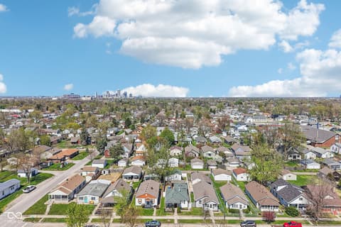 Aerial view at 1018 Albany Street, Indianapolis, IN