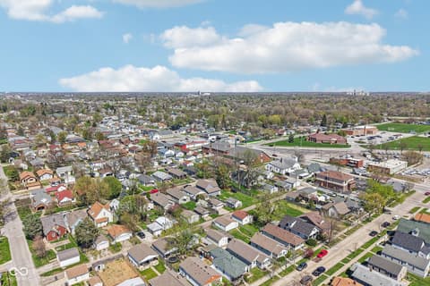 Aerial view at 1018 Albany Street, Indianapolis, IN