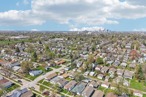 Aerial view at 1018 Albany Street, Indianapolis, IN