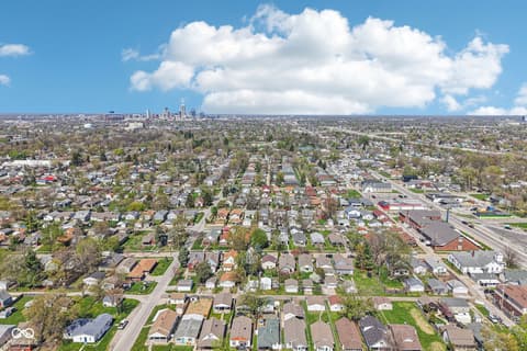 Aerial view at 1018 Albany Street, Indianapolis, IN