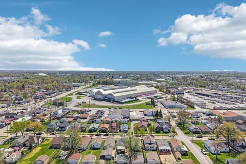Aerial view at 1018 Albany Street, Indianapolis, IN