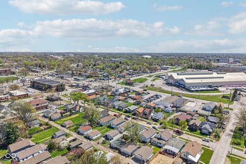 Aerial view at 1018 Albany Street, Indianapolis, IN
