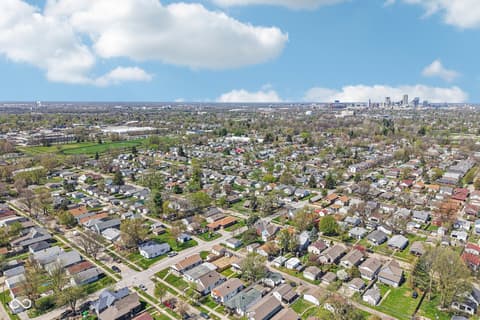 Aerial view at 1018 Albany Street, Indianapolis, IN