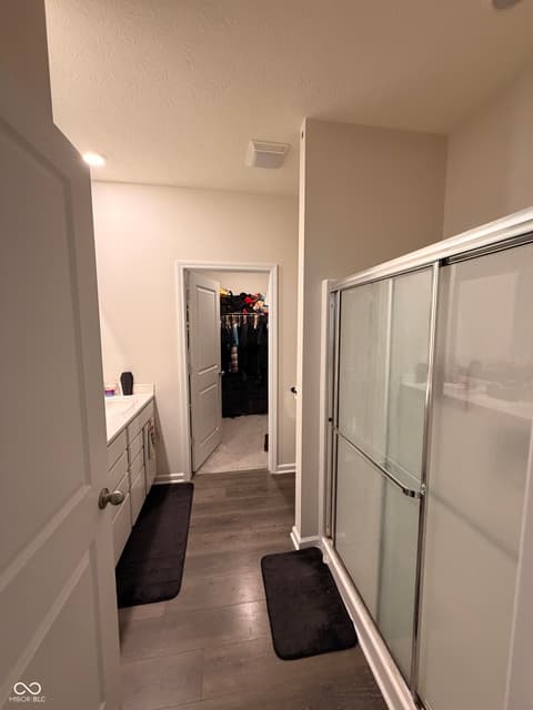 Primary bathroom at 1402 Buttercup Lane, Shelbyville, IN