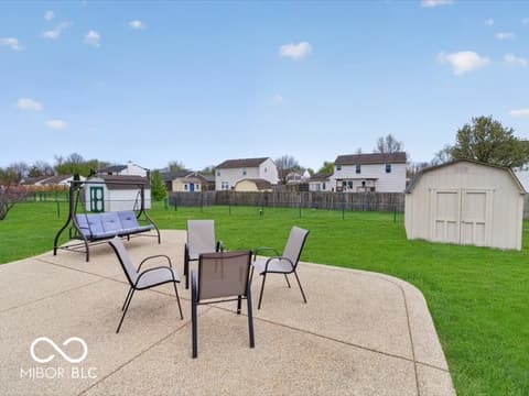 Outdoor living area at 8625 Baypointe Drive, Avon, IN