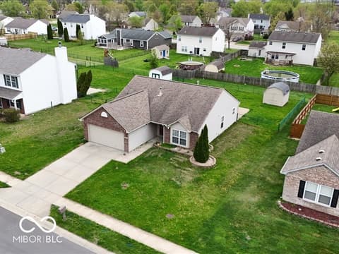 Aerial view at 8625 Baypointe Drive, Avon, IN