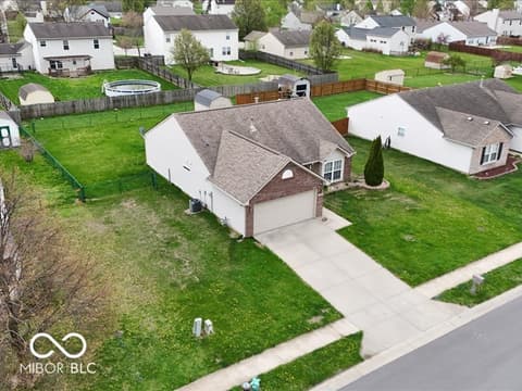 Aerial view at 8625 Baypointe Drive, Avon, IN