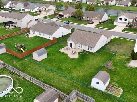 Aerial view at 8625 Baypointe Drive, Avon, IN