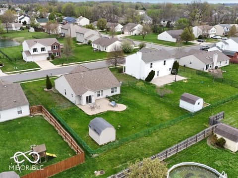 Aerial view at 8625 Baypointe Drive, Avon, IN