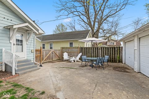 Outdoor living area at 1460 N Bosart Avenue, Indianapolis, IN