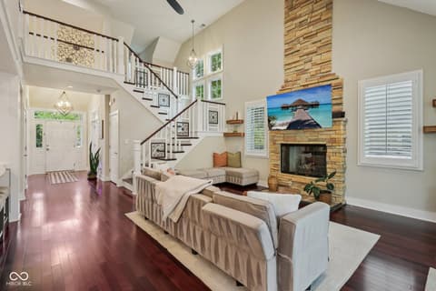 Living room at 8418 N College Avenue, Indianapolis, IN