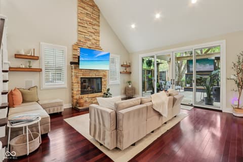 Living room at 8418 N College Avenue, Indianapolis, IN