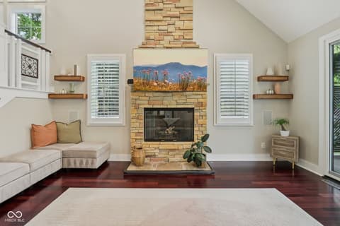Living room at 8418 N College Avenue, Indianapolis, IN