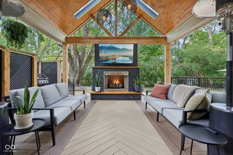 Outdoor living area at 8418 N College Avenue, Indianapolis, IN