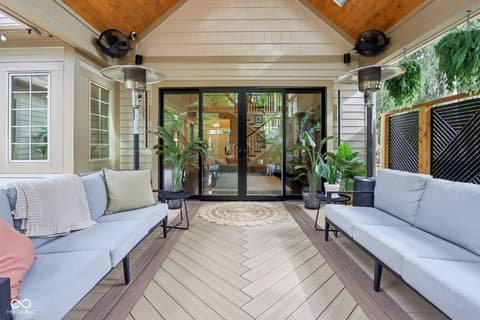 Outdoor living area at 8418 N College Avenue, Indianapolis, IN