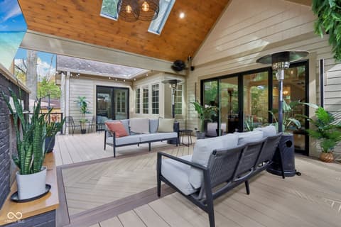 Outdoor living area at 8418 N College Avenue, Indianapolis, IN