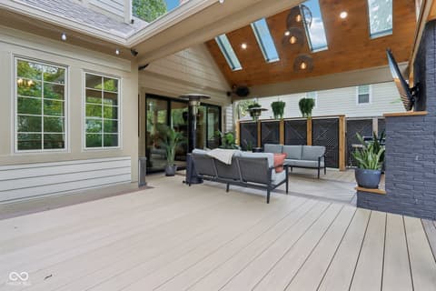 Outdoor living area at 8418 N College Avenue, Indianapolis, IN
