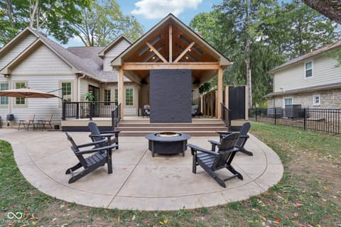 Outdoor living area at 8418 N College Avenue, Indianapolis, IN
