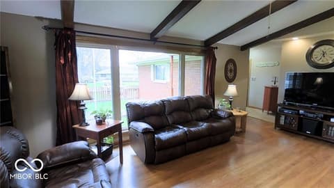 Living room at 7209 Shelby Street, Indianapolis, IN