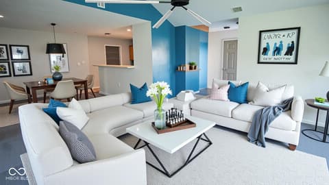 Living room at 7705 Briarstone Drive, Indianapolis, IN