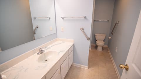 Primary bathroom at 7705 Briarstone Drive, Indianapolis, IN