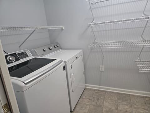 Laundry room at 7705 Briarstone Drive, Indianapolis, IN