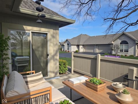Outdoor living area at 7705 Briarstone Drive, Indianapolis, IN