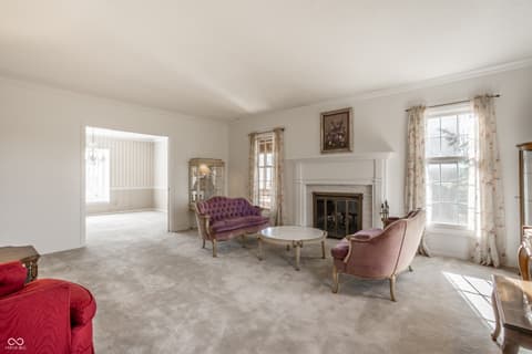 Living room at 5510 W Bethel Avenue, Muncie, IN