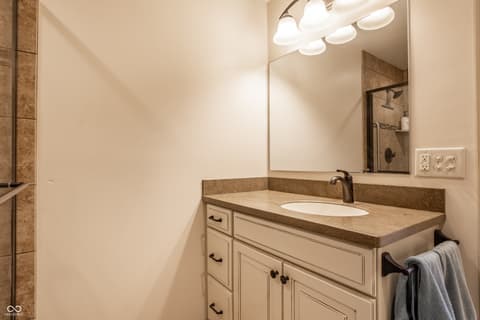 Primary bathroom at 5510 W Bethel Avenue, Muncie, IN