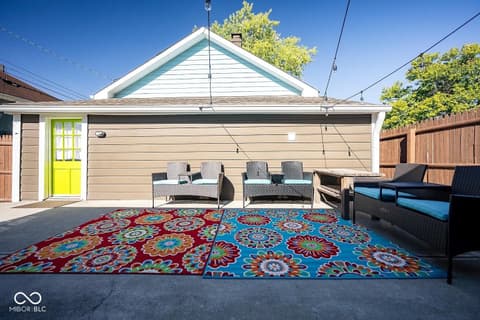 Outdoor living area at 1361 Union Street, Indianapolis, IN