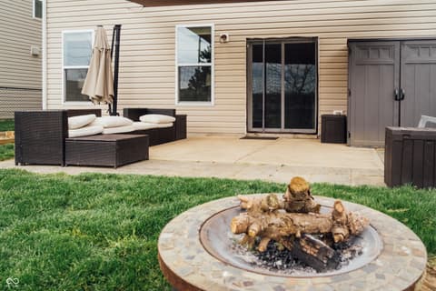 Outdoor living area at 2263 Shadow Bend Drive, Columbus, IN