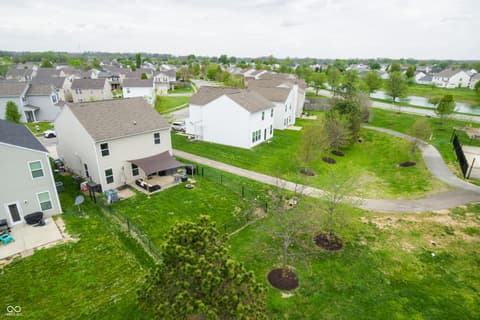 Aerial view at 2263 Shadow Bend Drive, Columbus, IN