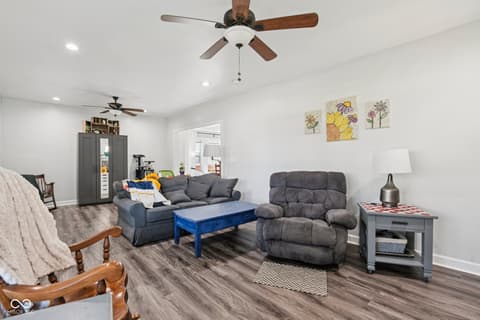 Living room at 554 N Oakland Avenue, Indianapolis, IN